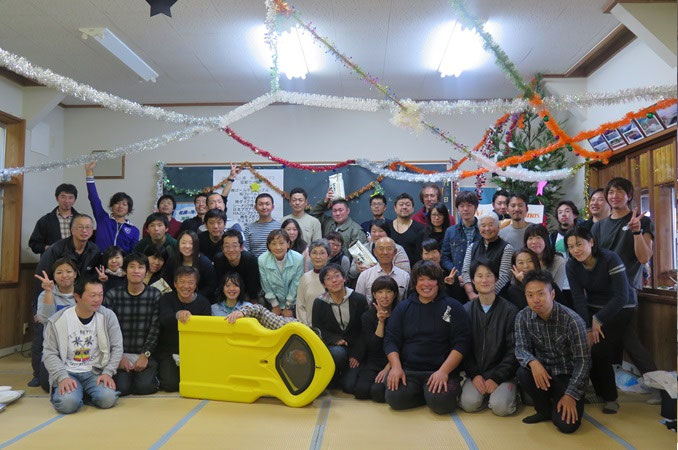 2015年のクリスマスダイビングの集合写真